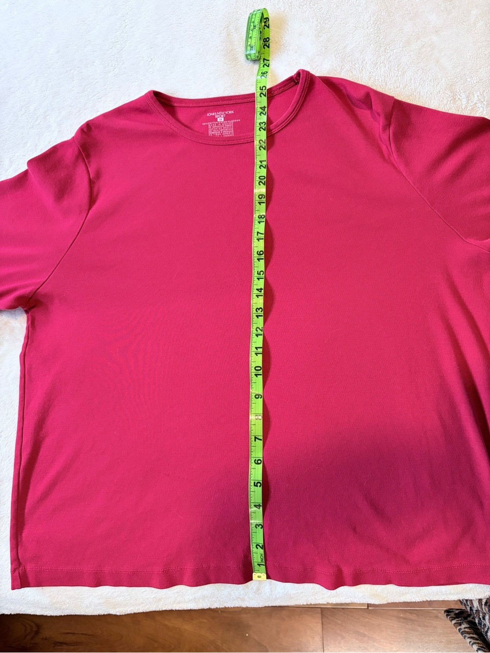 Jones New York Red Long-Sleeve Crewneck Top Size 3X - Picture 9 of 11